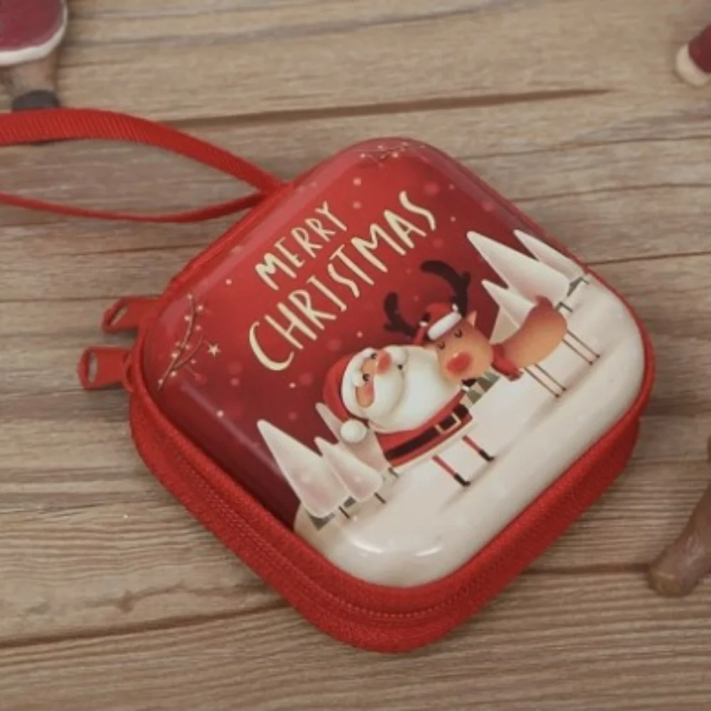 New Christmas Decorated Tin Coin Purse, Santa, deer, Holiday, T1MIS